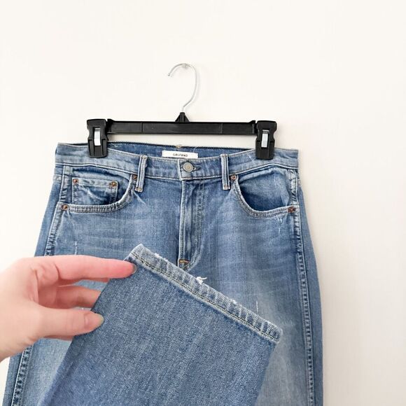 GRLFRND Revolve Naomi High Rise Jeans 29 Petite Cropped Destroyed Blogger Fave - Picture 5 of 12